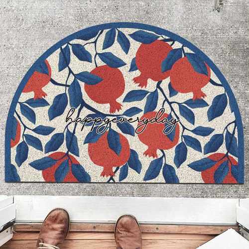 美国入户垫复古碎花可入室圈地小古典裁剪门PVC垫耐脏中式丝半圆