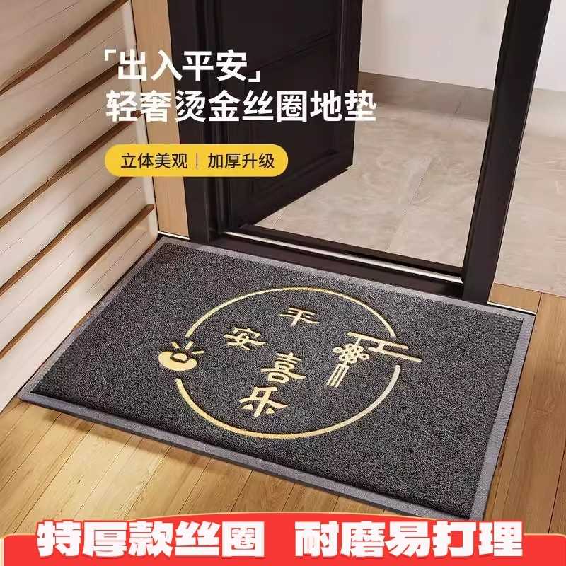 挪威丝入户门平安大门口除尘出入门外垫耐脏进门圈地脚垫家用地毯