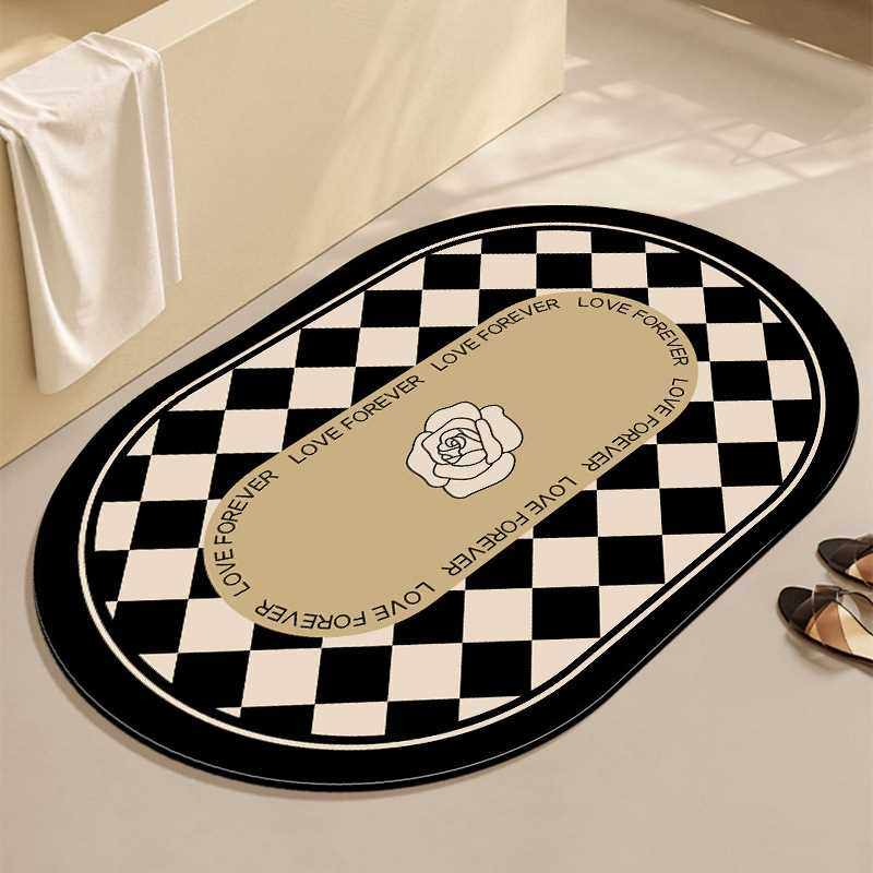 Newegg速干轻奢垫软卫生间卫浴门口厕所进地地垫软胶浴室脚垫25