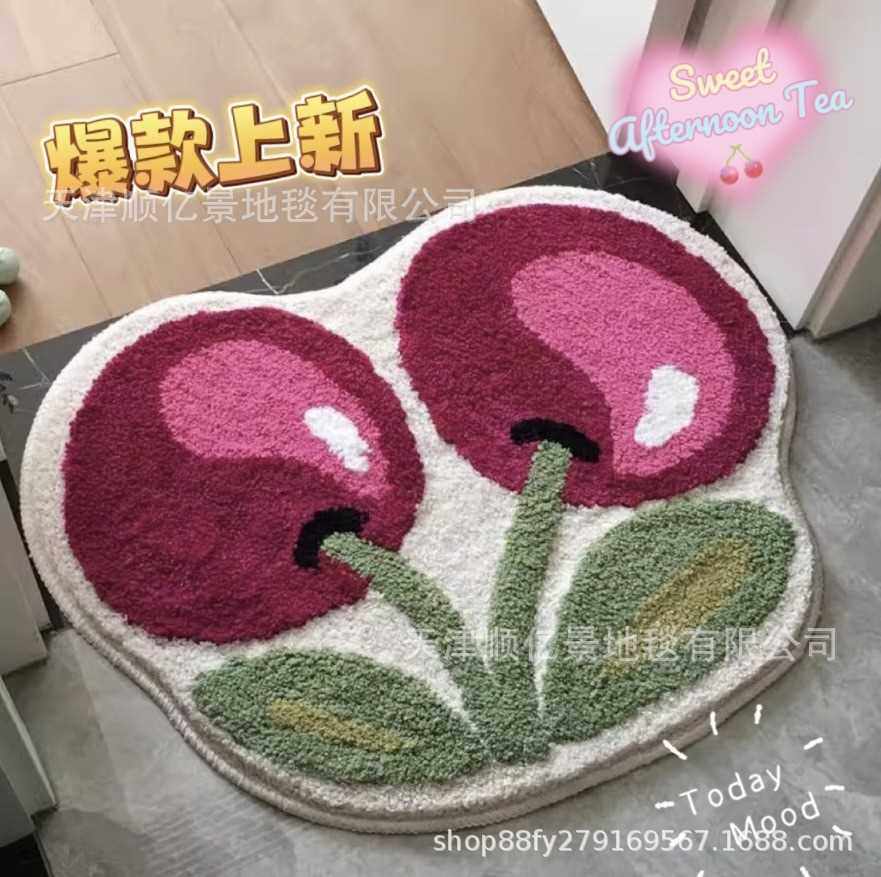 马来西亚房间小速干床边异形羊绒浴室吸水脚垫地垫地垫水果防滑清