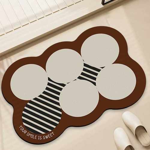 欧洲速干洗手间卫浴地毯泥强卫生间硅藻防滑地垫门脚垫吸水浴室门