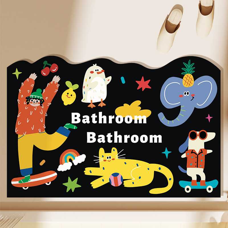 葡萄牙卫生间家用速干垫子浴室潮酷硅藻垫垫裁剪进门泥地脚踏可吸