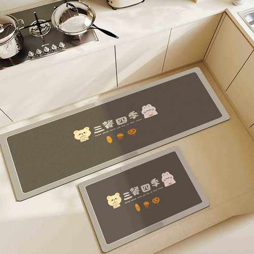 Cratejoy易垫泥地子防滑垫耐磨地垫长条耐脏吸油速厨房卡通吸水打