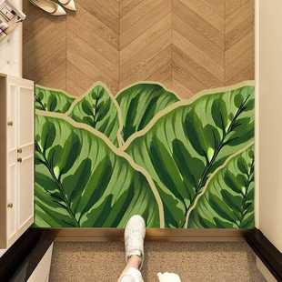 门入户门pvc地垫异形垫复古地毯室内门口不规则脚垫皮革免洗可擦