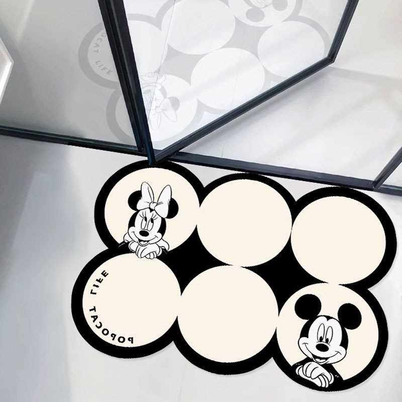 泰国台耐脏家用垫米老鼠防滑垫硅藻门口泥地卫生间洗漱防滑垫卡通