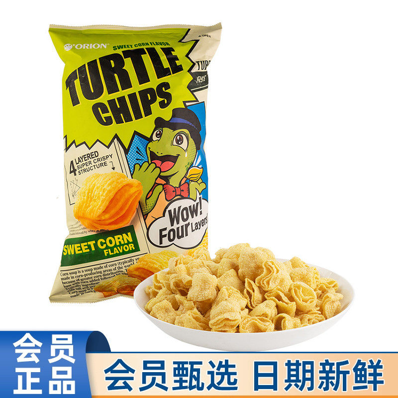 会员超市代购好丽友韩国进口龟壳形玉米味脆片481g彭化食品零食