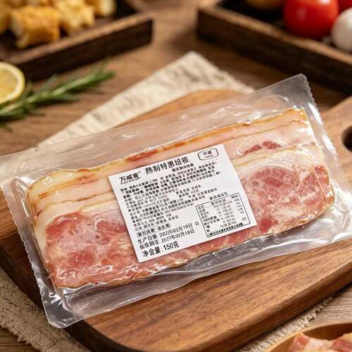中粮万威客熟制特惠培根切片150g猪肉培根家庭早餐葱抓饼