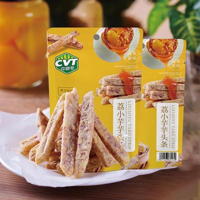 CVT中越泰荔浦芋头条蟹黄香葱咸蛋黄香辣味35g广西休闲薯条小零食