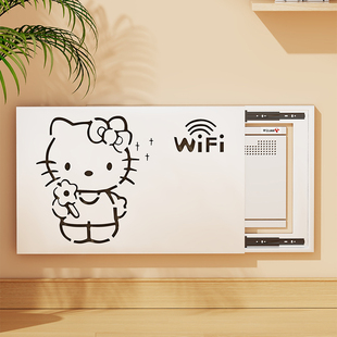 电表箱装饰画民j宿改造玄关配电盒遮挡电闸强弱电箱盖板多媒体挂