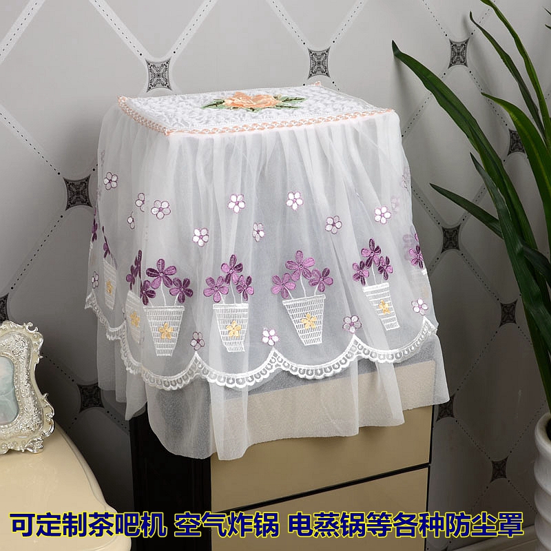 茶吧机罩顶部盖巾防尘罩s方形盖布饮水机套刺绣卡通防尘罩水桶套