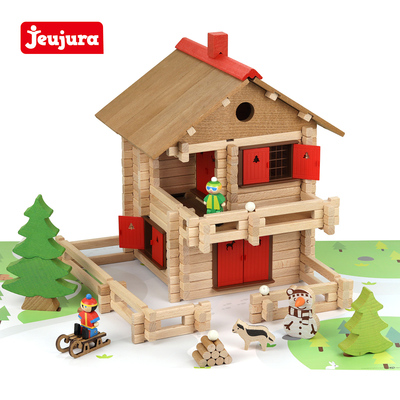jeujura法国积木益智拼装实木