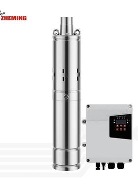 太阳能螺杆泵12v24v36v48v72v96v110v150v高扬程不锈钢深井螺杆泵
