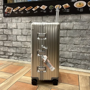 微全鋁鎂鋁合金登機(jī)箱男女拉桿箱包全金屬萬向輪行李箱旅行箱鎖扣