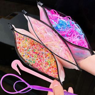 一次性彩色橡皮筋弹力大宝宝不伤发橡皮圈女童扎辫子头绳儿童发饰