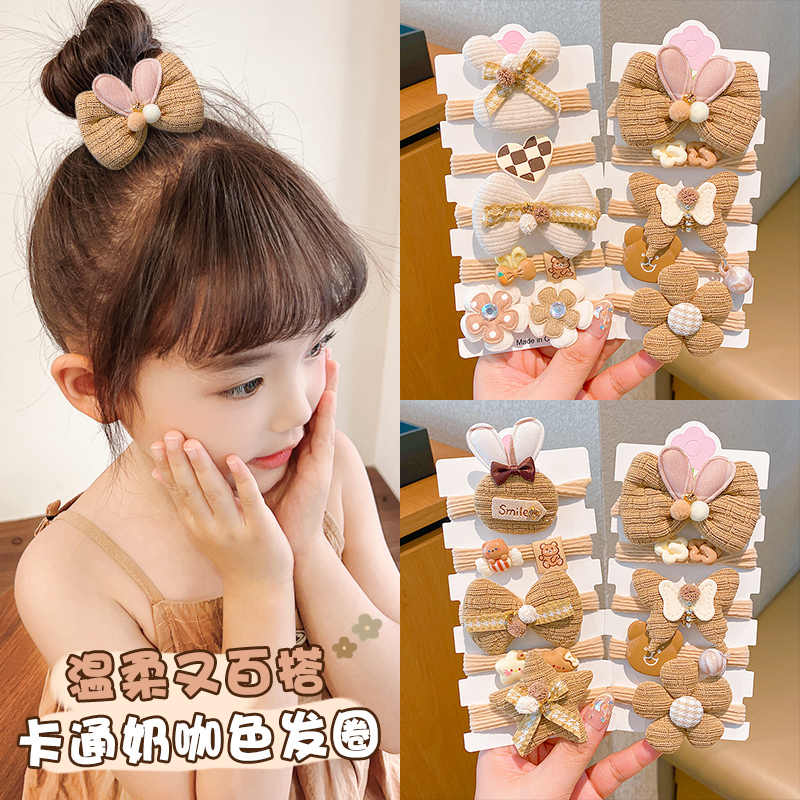 儿童发圈毛巾圈扎高马尾头绳发饰