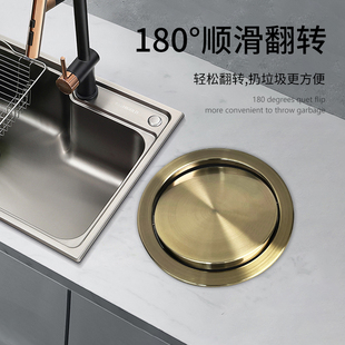 家用厨房垃圾桶挂式 饰摇翻盖 嵌入式 小号台面E盖子卫生间隐藏桶装