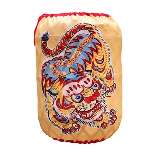 非遗手工艺品手工竹编竹篓龙虎y麒麟神兽复古风悬挂商场布置宫灯