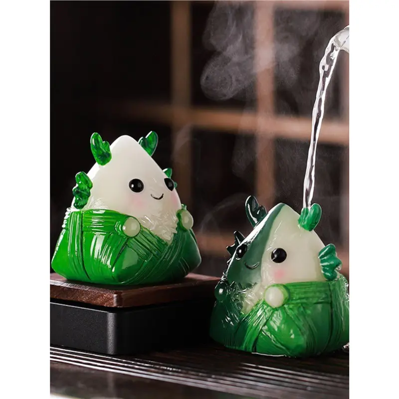 创意茶宠摆件变色龙粽精品可养茶盘茶台趣味茶玩装饰功夫茶道配件