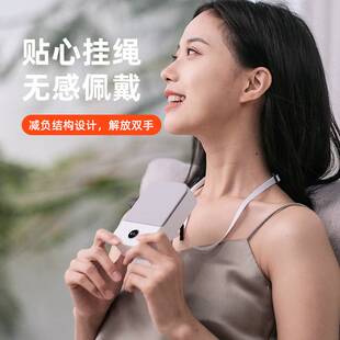 新款 usb充电迷你桌面便携大风力挂腰风扇fan跨境 懒人挂脖风扇