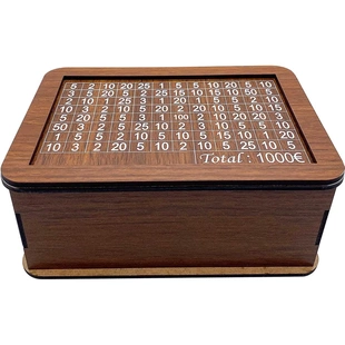 money 家居质存钱罐少儿礼物木质工艺品货柜儲錢罐 box with