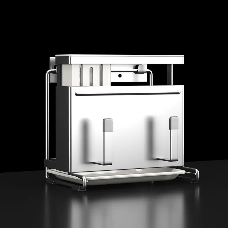 304不锈钢厨房刀架置物架台面壁挂多功能一体放菜刀菜板筷子收纳