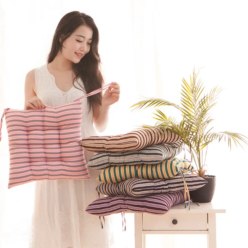 清仓坐垫条纹椅垫学生椅子坐垫日居家办公室美臀垫屁股垫