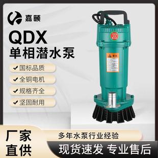 1.1kw家用220v井水农用灌溉高扬程大流量抽水泵 潜水泵0.37kw
