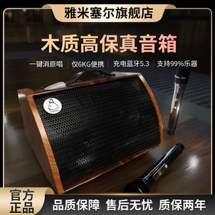 雅米塞尔120W充电音箱电吹管k歌吉他专业级户外直播内录弹唱音响