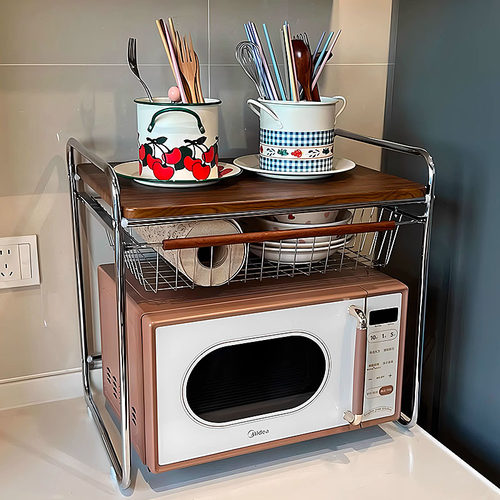 啊啊！挖到巨好用的微波炉置物架
