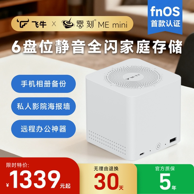 飞牛nas零刻MEmini六盘位全闪NAS