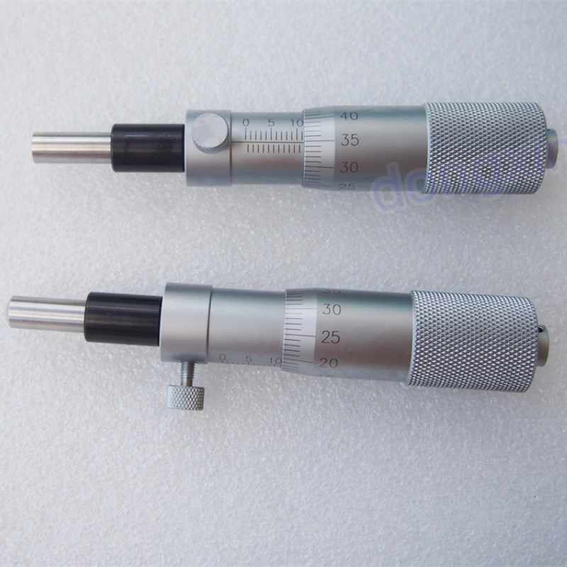 微分头0-13 25mmr自锁侧边锁测微头平头微分筒千分尺头轴心锁紧