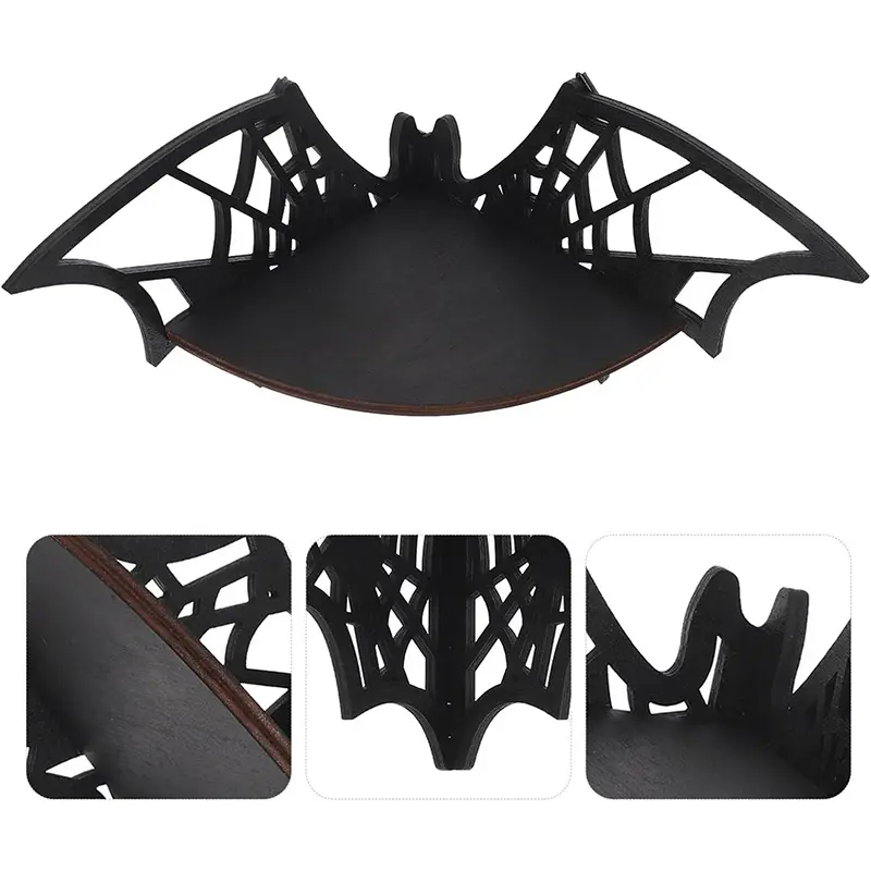 bat shed corner shees wooden蝙蝠镂空装饰墙角置物架