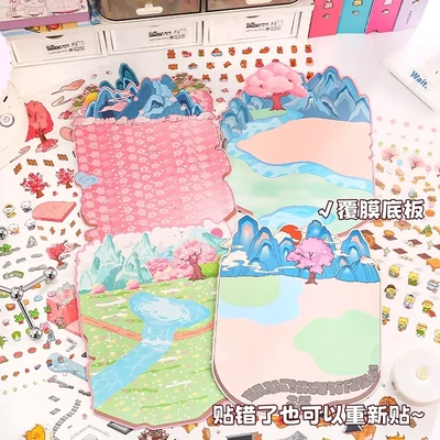 空间造景贴纸第三弹 立体造景贴纸pet免裁剪场景贴纸