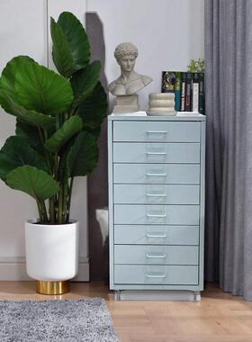 新产品绿色多拉柜多层分类夹芯抽屉式储物柜35cm铁质床头储物柜