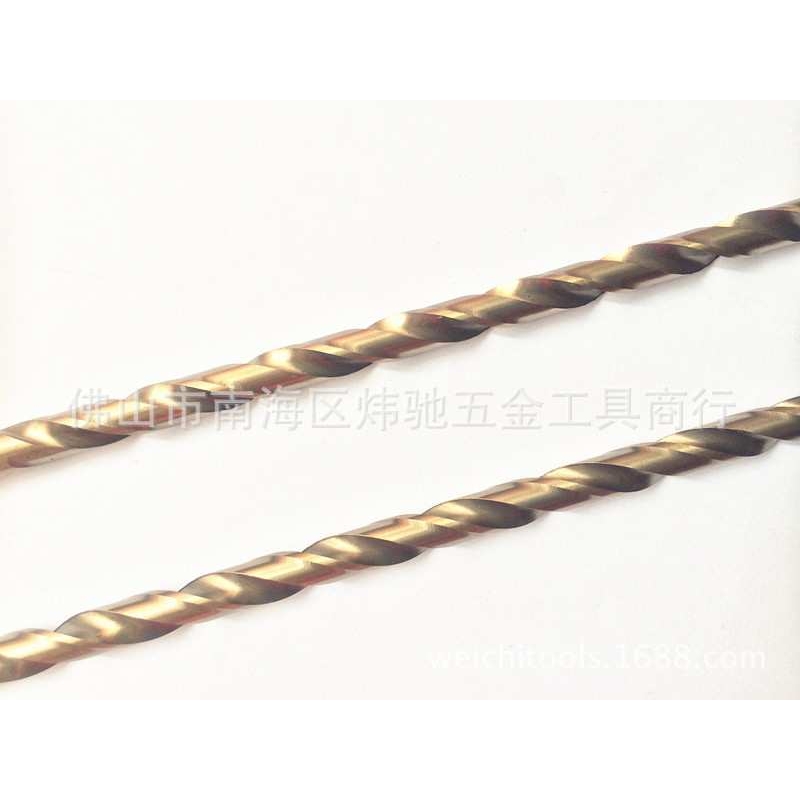厂销超硬特长不锈钢用钻头含钴HSSCO加长直柄麻花钻咀嘴8*200 300