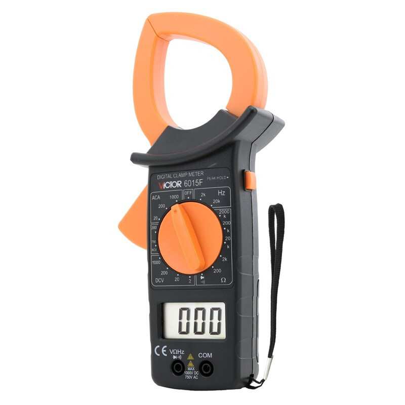 VICTOR胜利VC6015F数字钳形表测频率数显钳形大电流表1000A卡表