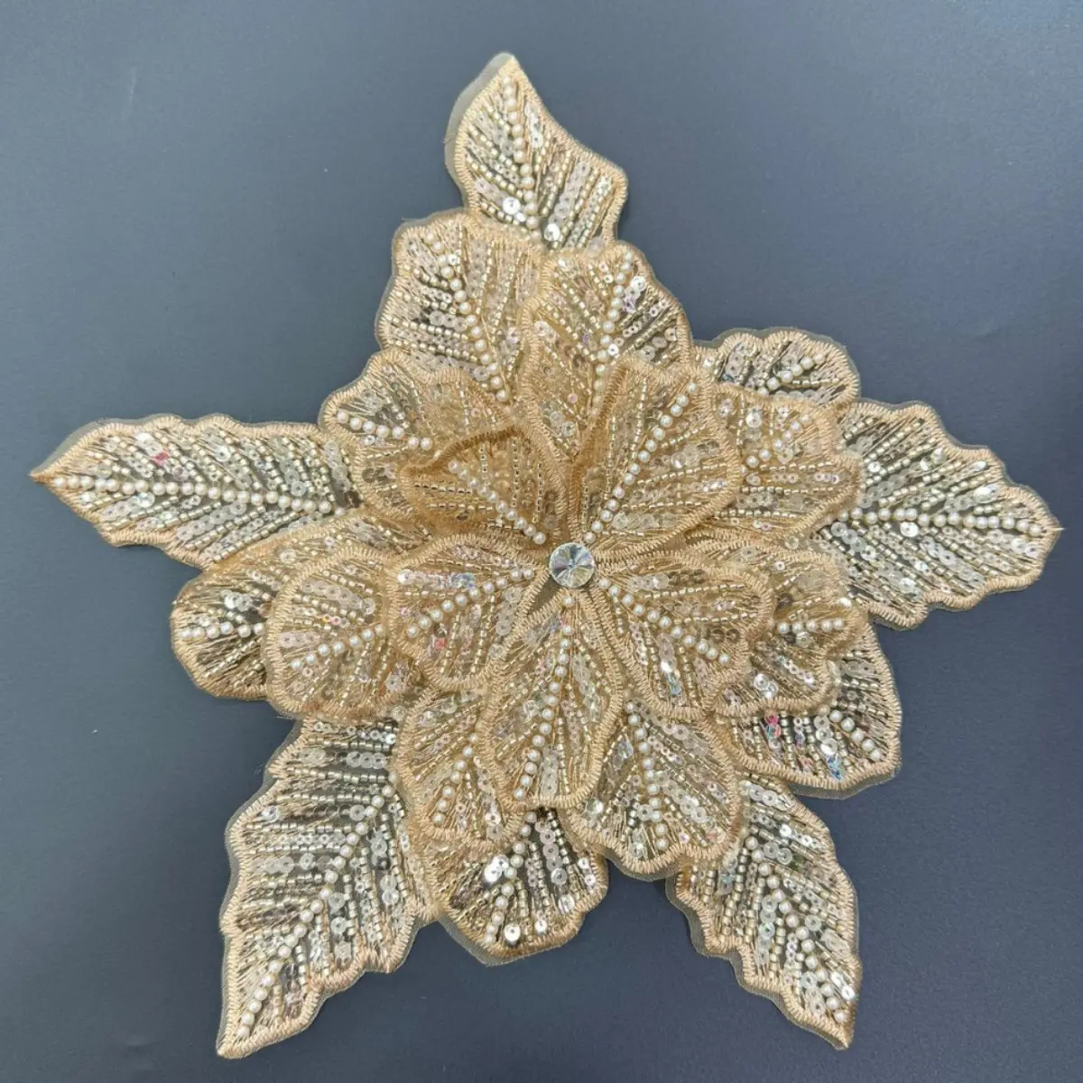重工珠子多层亮片特大号立体朵钉珠立体服饰装饰配件