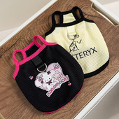 春夏季 爱心华夫格两脚吊带猫咪中小型犬泰迪宠物衣服 狗狗透气薄款