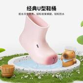 短靴外穿胶鞋 防水防滑户外雨靴女款 女生百搭 厚底新款 卡皮巴拉雨鞋
