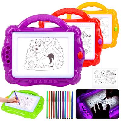背光描摹绘画板儿童家用手提柔和灯光可跟换纸张画画板男女孩玩具