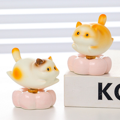 创意乐悠悠转转小猫办公室工位治愈系装饰摆件送闺蜜同事生日礼品