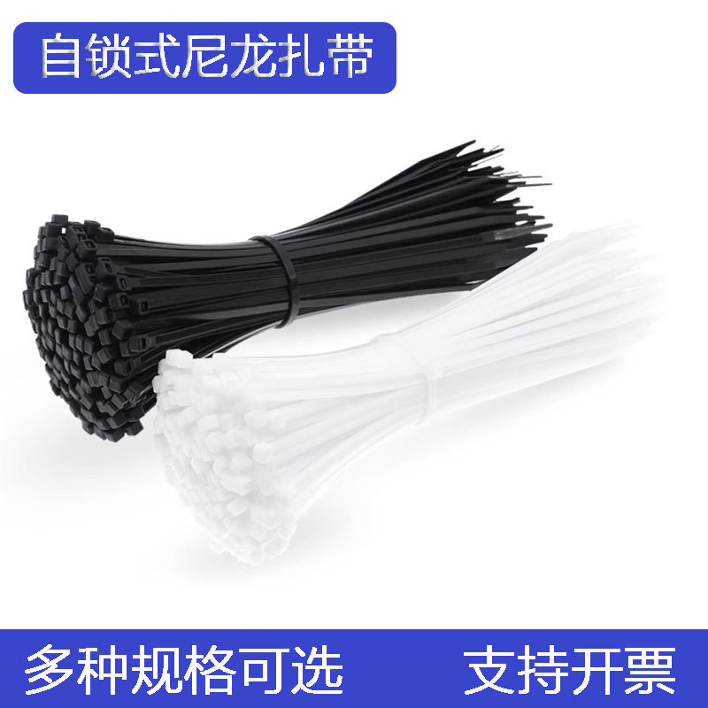 100条装非标自锁式尼龙扎带4*200塑料卡扣固定捆绑束线带理线器,五金/工具,捆扎带,淘宝优惠券,粉丝福利购,淘宝优惠卷