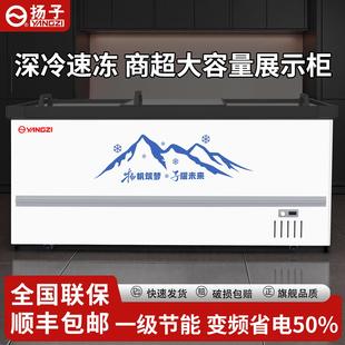 扬子冰柜卧式冷柜冷藏冷冻岛柜商用卧柜速冻大容量冰箱保鲜展示柜