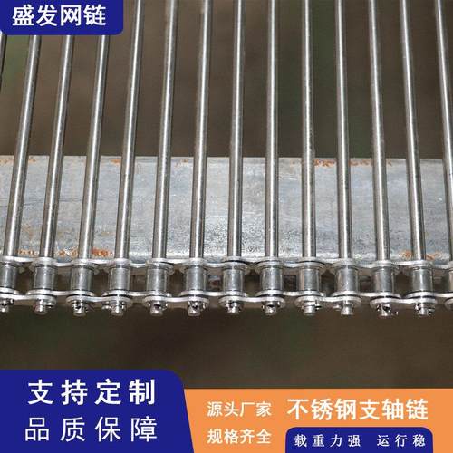 不锈钢支轴链输送带食品加工穿杆链条式网带蛋类分拣支杆链传送带