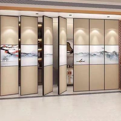酒店隔断包间活动屏风吊轨移门饭店包厢宴会厅移动隔音折叠隔断墙
