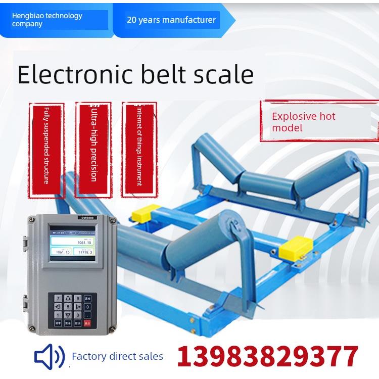 高精度皮带秤煤矿砂岩码头工业称重带计量秤传送带数字称重滚筒秤