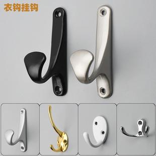 锌合金玄关挂钩门后衣服浴室单钩排钩挂衣钩厨房衣帽钩双个壁挂钩