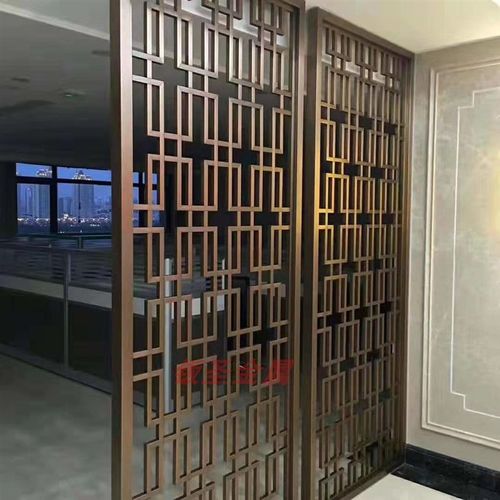 不锈钢屏风隔断雕花镂空中式欧式玄关金属酒店屏风厂家定制