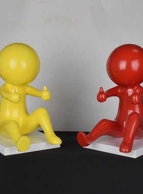 点赞人物沉思考者雕塑摆件样板房玄关客厅新房电视柜乔迁软装饰品