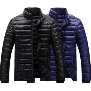 2022冬季轻薄款羽绒棉服中老年短款男士立领棉袄外套老爸大尺码棉